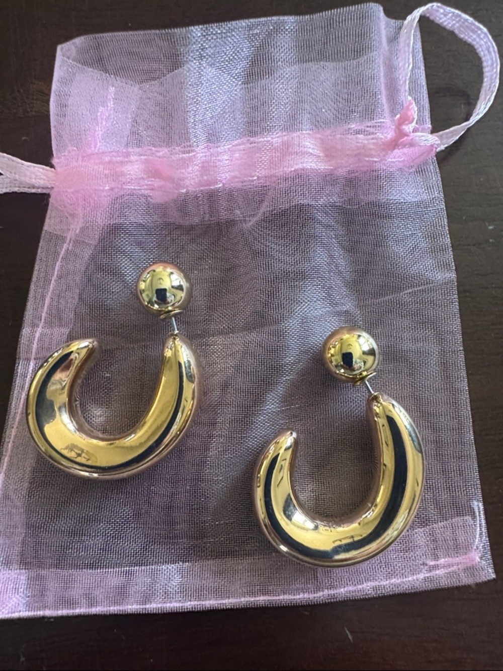 Gold Hoop Style Earrings, NWT
